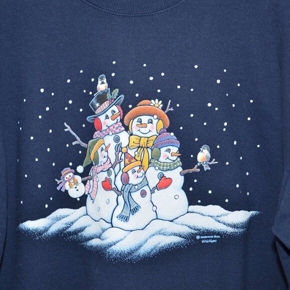 Vintage Christmas Snowman Sweatshirt Morning Sun Style - Picture 3 of 3